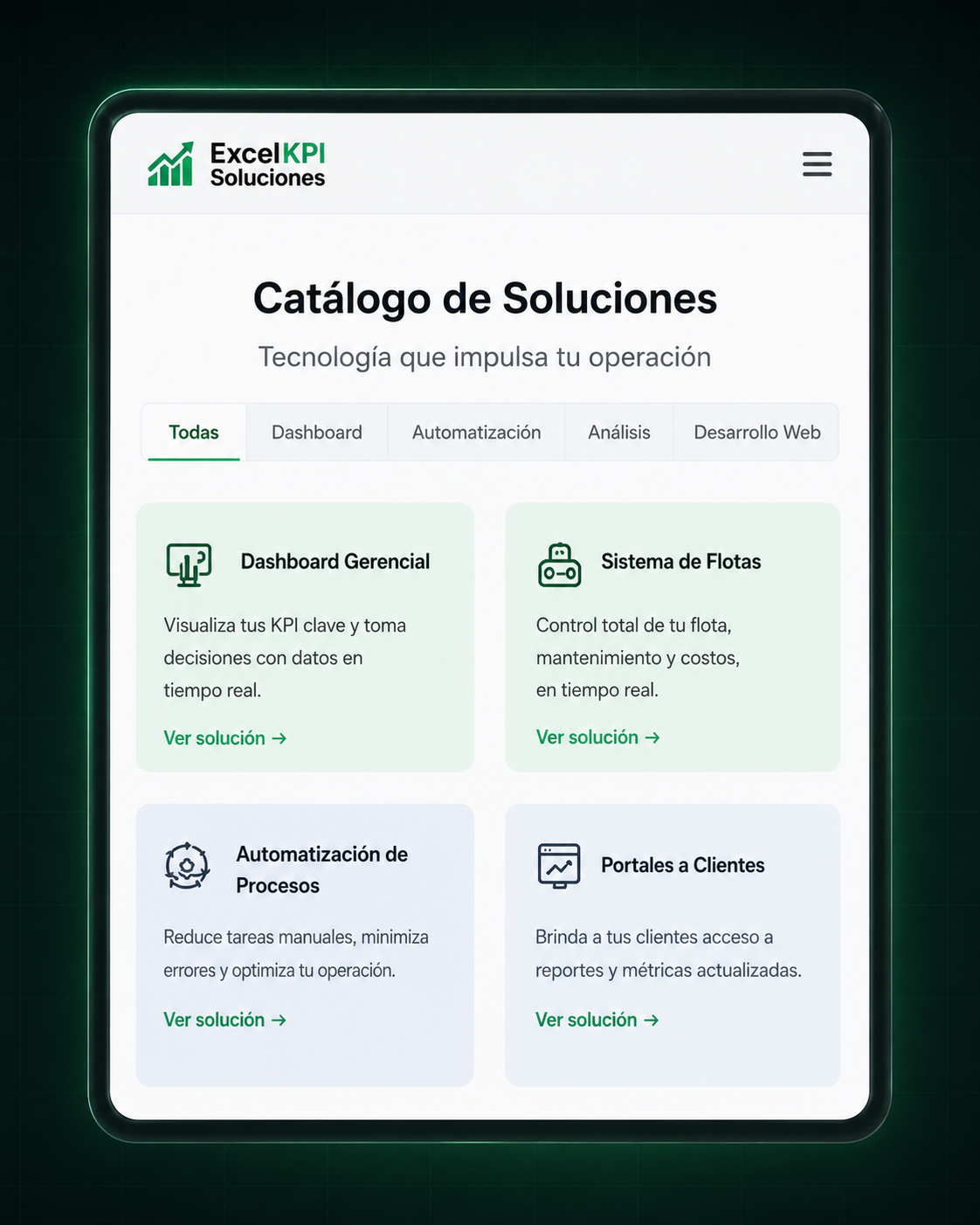 Catálogo digital y plataforma web de soluciones EKS
